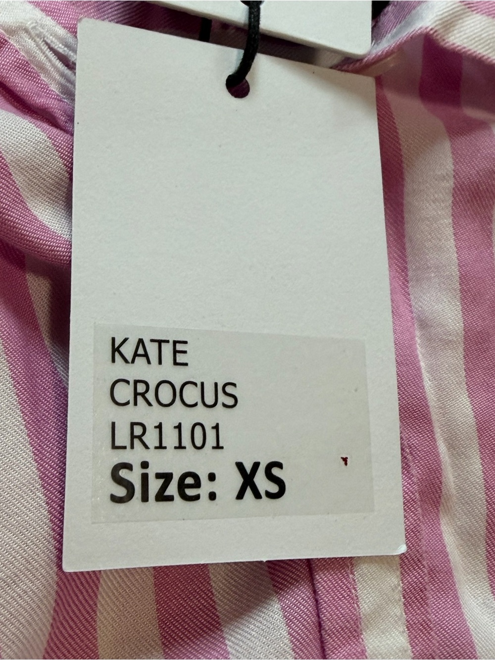 NWT Lola River Kate Blouse in Crocus Pink White Stripe - Size XS - Picture 5 of 6